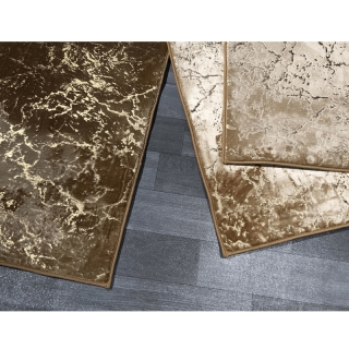 Moderný koberec, béžová/zlatý vzor, 80x150, RAKEL obr-4