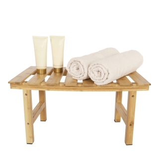 Príručný stolík k vírivke v tvare oblúka, prírodný bambus, VIREO TYP 3 obr-1