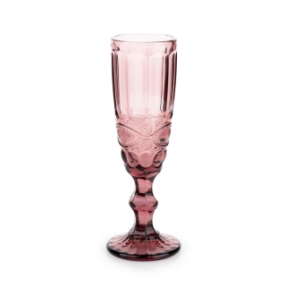 Poháre na šampanské, set 6 ks, 150 ml, ružová, vintage, FREGATA TYP 4 obr-5