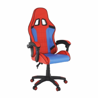 Kancelárske/herné kreslo, modrá/červená, SPIDEX obr-3