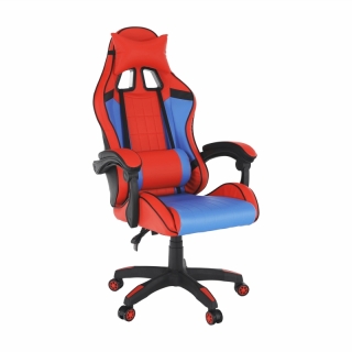 Kancelárske/herné kreslo, modrá/červená, SPIDEX obr-9