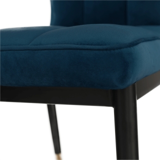 Dizajnová jedálenská stolička, petrolejová Velvet látka, EPONA obr-3