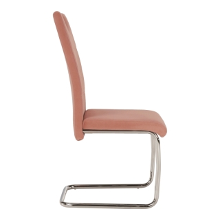 Jedálenská stolička, ružová Velvet látka/svetlé šitie, ABIRA NEW obr-5