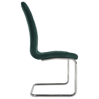 Jedálenská stolička, smaragdová Velvet látka/chróm, SALOMA NEW obr-5