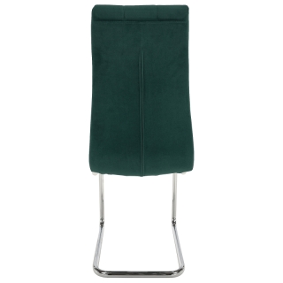 Jedálenská stolička, smaragdová Velvet látka/chróm, SALOMA NEW obr-7