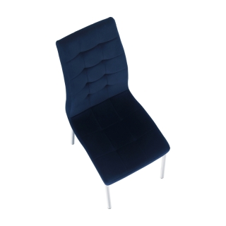 Jedálenská stolička, modrá Velvet látka/chróm, GERDA NEW obr-5