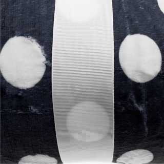 Obojstranná baránková deka, tmavosivá/vzor bodky, 150x200cm, DOTIS obr-7