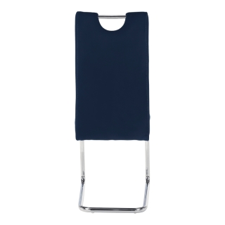 Jedálenská stolička, modrá Velvet látka/svetlé šitie, ABIRA NEW obr-6