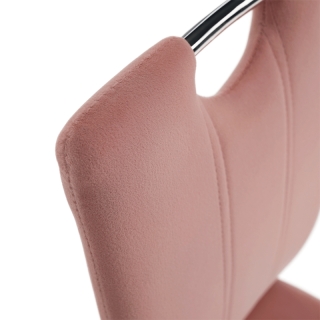 Jedálenská stolička, ružová Velvet látka/chróm, OLIVA NEW obr-8