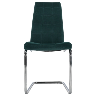 Jedálenská stolička, smaragdová Velvet látka/chróm, SALOMA NEW obr-2