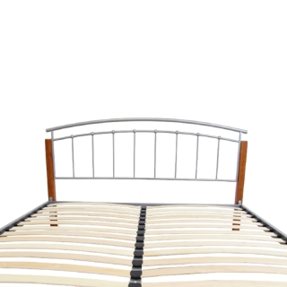Manželská posteľ, drevo jelša/strieborný kov, 180x200, MIRELA obr-18