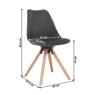 Štýlová otočná stolička, tmavosivá, ETOSA obr-3