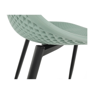 Jedálenská stolička, zelená/čierna, TEGRA TYP 2 obr-4