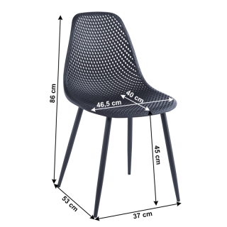 Jedálenská stolička, čierna, TEGRA TYP 2 obr-1