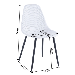 Jedálenská stolička, biela, TEGRA TYP 2 obr-1