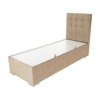 Boxspringová posteľ, jednolôžko, svetlohnedá, 80x200, pravá, DANY obr-2