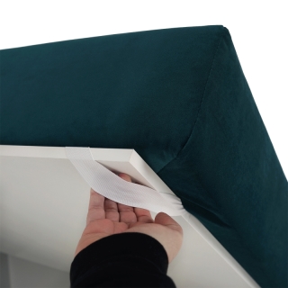 Boxspringová posteľ, jednolôžko, zelená, 80x200, ľavá, SAFRA obr-4
