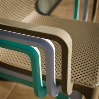 Stohovateľná stolička, biela/plast, FRENIA obr-5