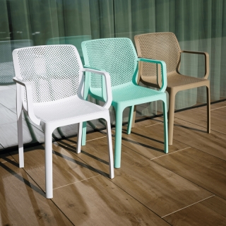 Stohovateľná stolička, biela/plast, FRENIA obr-9