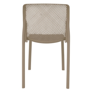 Stohovateľná stolička, sivohnedá taupe/plast, LARKA obr-4