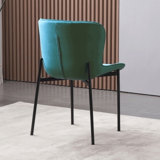 Jedálenská stolička, smaragdová Velvet látka, ADENA obr-3