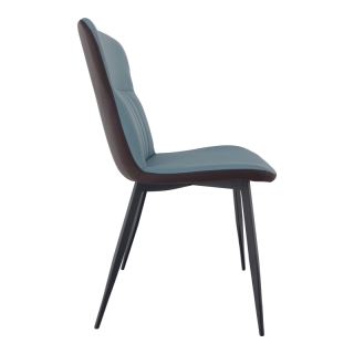 Jedálenská stolička, ekokoža, modrá/hnedá, KLARISA obr-4