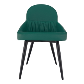 Jedálenská stolička, ekokoža zelená/kov, KALINA obr-4