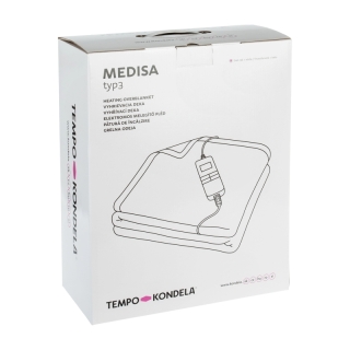 TEMPO-KONDELA MEDISA TYP 3, vyhrievacia XL deka, tmavočervená/biela, 130x180 cm obr-3