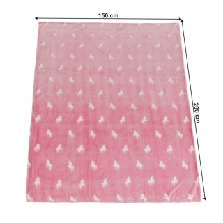 TEMPO-KONDELA GLOVIS TYP 2, svietiaca deka, ružová/vzor, 150x200cm obr-2