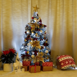 Vianočný stromček, zasnežený, 150 cm, MARAVEL TYP 2 obr-1