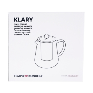 TEMPO-KONDELA KLARY, čajník so sitkom, 1,3 l, sklenený obr-2