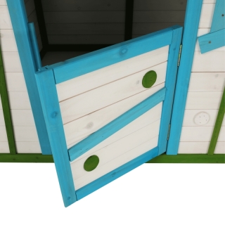 Drevený záhradný domček pre deti, biela/sivá/modrá/zelená, LATAM obr-3