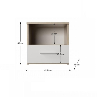 Spálňový komplet (posteľ 180x200 cm), dub sonoma/biela, GABRIELA NEW obr-3