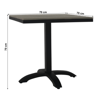 Záhradný stôl, sivá/čierna/kov/artwood, NAKUL obr-1