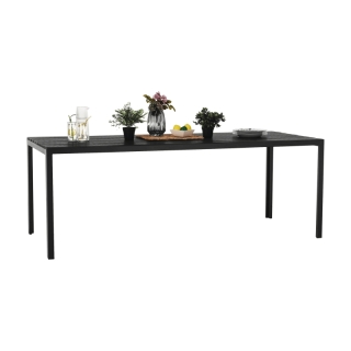 Záhradný stôl, 205 cm, čierna, ABELO obr-3