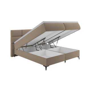 Boxspringová posteľ, 160x200, béžová, OPTIMA B obr-2
