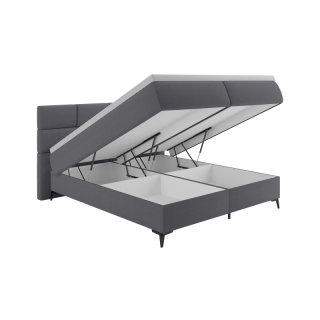 Boxspringová posteľ, 180x200, sivá, OPTIMA B obr-2