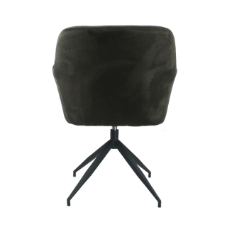 Otočná stolička, hnedá Velvet látka/čierna, VELEZA NEW obr-2