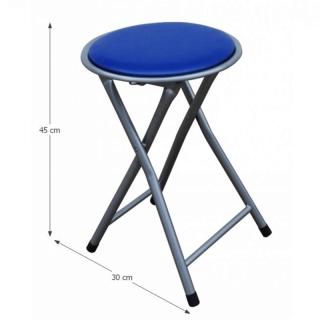 Skladací taburet/stolička, modrá, IRMA obr-1