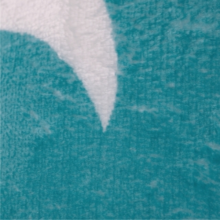 Obojstranná baránková deka, aqua modrá/biela/vzor, 150x200, NAVO obr-4