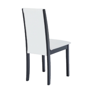 Jedálenská stolička, wenge/ekokoža biela, VENIS NEW obr-4