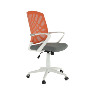 Kancelárske kreslo, oranžová/sivá/biela, VIDAL obr-2