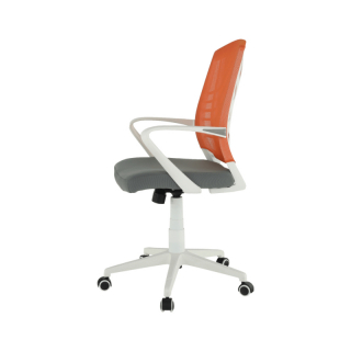 Kancelárske kreslo, oranžová/sivá/biela, VIDAL obr-4