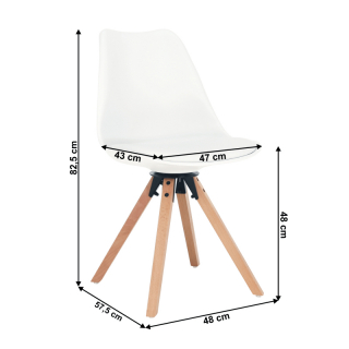 Štýlová otočná stolička, biela, ETOSA obr-1