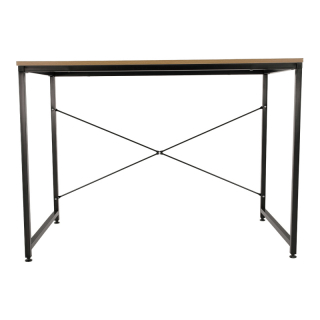 Písací stôl, dub/čierna, 100x60 cm, MELLORA obr-3