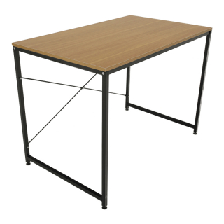 Písací stôl, dub/čierna, 100x60 cm, MELLORA obr-4