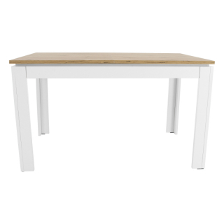 Rozkladací stôl, biela/dub wotan 135-184x86 cm, VILGO obr-3