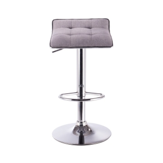 Barová stolička, sivá/chróm, FUEGO obr-2