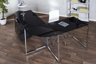 LuxD Kancelársky stôl Atelier čierny  x 75 cm obr-1