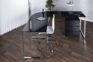 LuxD Kancelársky stôl Atelier čierny  x 75 cm obr-2